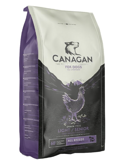 Canagan 原之選 – Light/Senior 無穀物走地雞減肥老犬糧 2KG/6KG