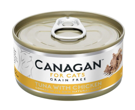 Canagan 原之選 – Tuna with Chicken 吞拿魚、雞肉 貓罐頭 (黃色) 75g