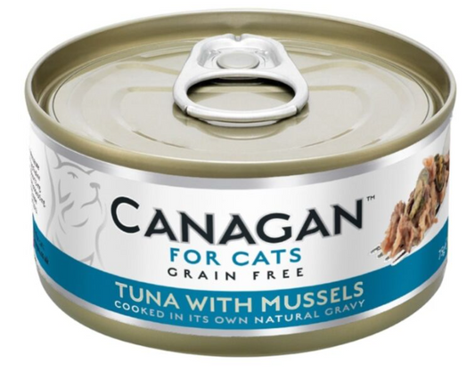 Canagan 原之選 – Tuna with Mussels 吞拿魚、青口貓罐頭 (綠色) 75g