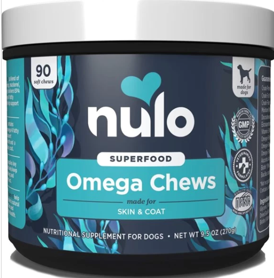 Nulo 功能性 Omega 皮膚及毛髮 保健咀嚼犬用小食 90粒