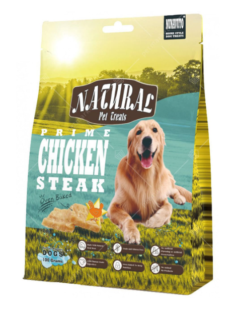 Nunavuto Natural Pet Treats – 烘焙肉扒 100g [雞肉][犬用]